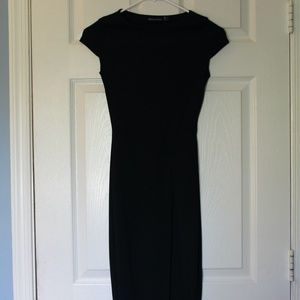 PrettyLittleThing Front Slip Bodycon Midi Dress